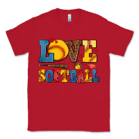 Red love softball Classic Tee - AdoDesignShop