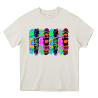 Cream tie dye brushstrokes Heavy Core Tee - RanaPortraitStore