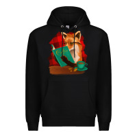Black Fox with Coffee Premium Hoodie - Bettercallsaul