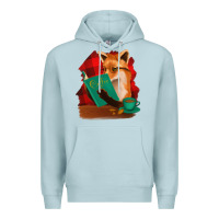 Blue Mist Fox with Coffee Premium Hoodie - Bettercallsaul