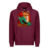 Burgundy Fox with Coffee Premium Hoodie - Bettercallsaul