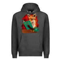 Charcoal Heather Fox with Coffee Premium Hoodie - Bettercallsaul