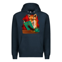 Navy Fox with Coffee Premium Hoodie - Bettercallsaul