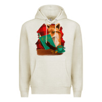 Oatmeal Heather Fox with Coffee Premium Hoodie - Bettercallsaul