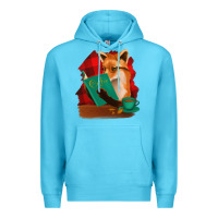Ocean Blue Fox with Coffee Premium Hoodie - Bettercallsaul