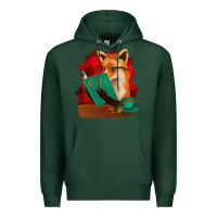 Sports Green Fox with Coffee Premium Hoodie - Bettercallsaul