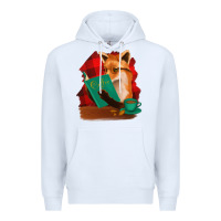 White Fox with Coffee Premium Hoodie - Bettercallsaul