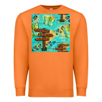 Carrot Wooden Signboard And Gamping Map Seamless Pattern Premium Sweatshirt - BundleAndBundleShop