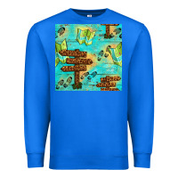 True Royal Wooden Signboard And Gamping Map Seamless Pattern Premium Sweatshirt - BundleAndBundleShop