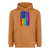 Meerkat Pride LGBTQ+ American Flag Heavyweight Hoodie - BundleAndBundleShop