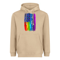 Mushroom Pride LGBTQ+ American Flag Heavyweight Hoodie - BundleAndBundleShop