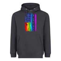 Smoke Pride LGBTQ+ American Flag Heavyweight Hoodie - BundleAndBundleShop