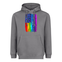 Storm Pride LGBTQ+ American Flag Heavyweight Hoodie - BundleAndBundleShop