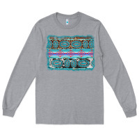 Heather Grey turquoise gemstone background Long Sleeve Tee - AdoDesignShop