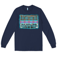 Navy turquoise gemstone background Long Sleeve Tee - AdoDesignShop