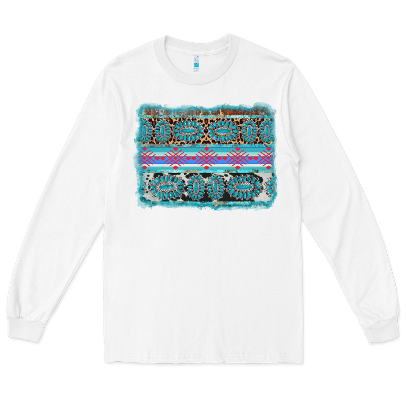 Turquoise Gemstone Background Long Sleeve Tee by AdoDesignShop | Teevron