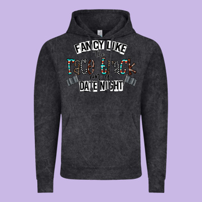 Fancy Like The Race Track On A Date Night Vintage Hoodie Designed By Cowhidedigitalart
