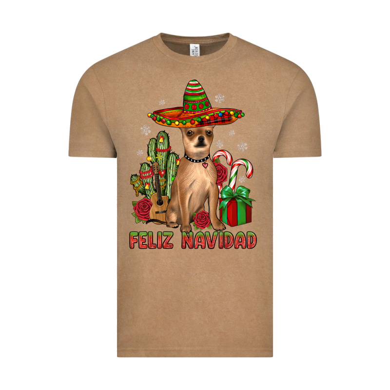 Chihuahua Feliz Navidad Vintage Tee by JahusDesignShop | Teevron