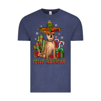 Vintage Denim Chihuahua feliz navidad Vintage Tee - JahusDesignShop