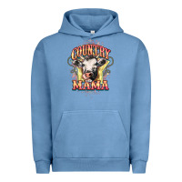 Pigment Pebble Blue Country Mama Urban Hoodie - HowdyJamesFarm