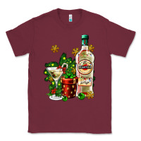 Burgundy cocrtail martini and gift and snow Classic Tee - AdoDesignShop