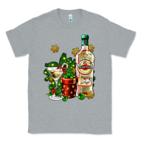 Heather Grey cocrtail martini and gift and snow Classic Tee - AdoDesignShop
