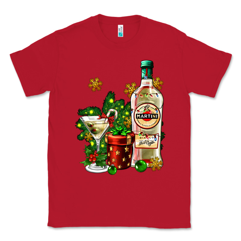 Cocrtail Martini And Gift And Snow Classic Tee by AdoDesignShop | Teevron
