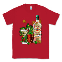 Red cocrtail martini and gift and snow Classic Tee - AdoDesignShop