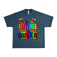 Midnight Navy the fuuture is queer Urban Heavy Tee - AdoDesignShop