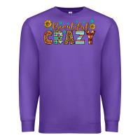 Purple Western Beautiful Crazy Premium Sweatshirt - BundleAndBundleShop