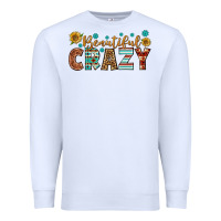 White Western Beautiful Crazy Premium Sweatshirt - BundleAndBundleShop