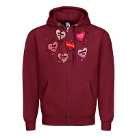 Burgundy howdy valentine Zipper Hoodie - MaliasSmallBusiness