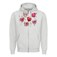 Dove Grey howdy valentine Zipper Hoodie - MaliasSmallBusiness