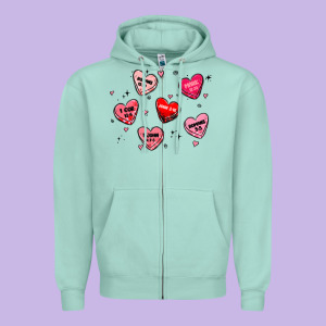 Howdy Valentine Zipper Hoodie Designed By Maliassmallbusiness
