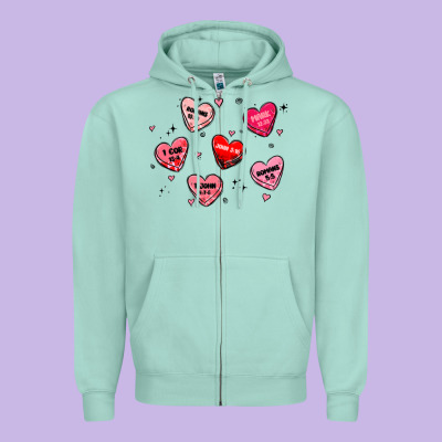 Howdy Valentine Zipper Hoodie Designed By Maliassmallbusiness