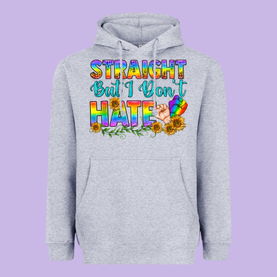 Lgbtq+ Straight But I Don't Hate Heavyweight Hoodie Designed By Bundleandbundleshop