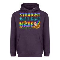 Plum LGBTQ+ Straight But I Don't Hate Heavyweight Hoodie - BundleAndBundleShop
