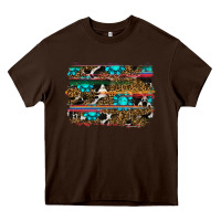 Chocolate Brown western background Heavy Core Tee - RanaPortraitStore