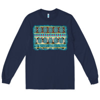 Navy turquoise gemstone background Long Sleeve Tee - AdoDesignShop