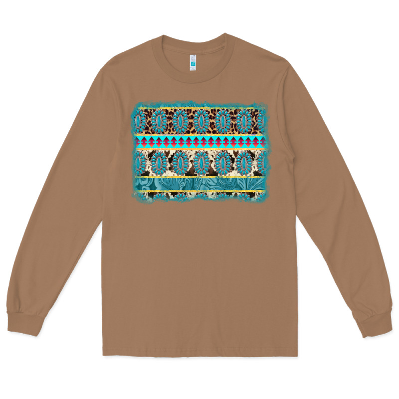 Turquoise Gemstone Background Long Sleeve Tee by AdoDesignShop | Teevron