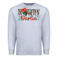 Heather Grey Western Howdy Darlin Premium Sweatshirt - BundleAndBundleShop