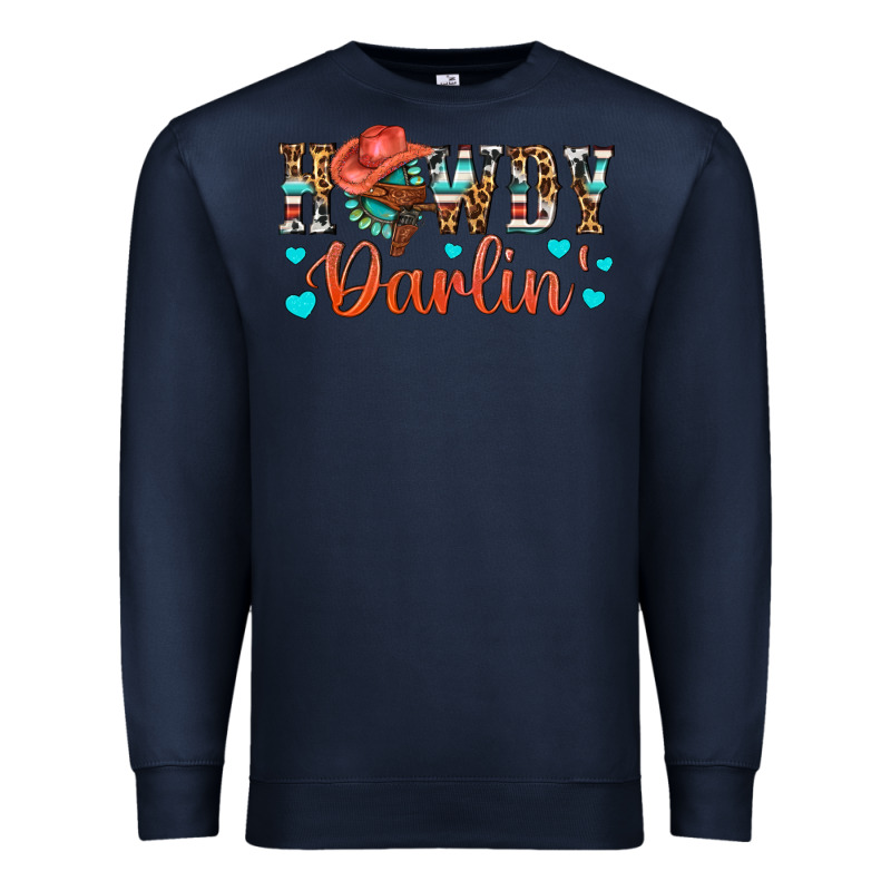 Western Howdy Darlin Premium Sweatshirt by BundleAndBundleShop | Teevron