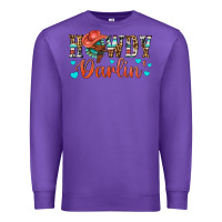 Purple Western Howdy Darlin Premium Sweatshirt - BundleAndBundleShop