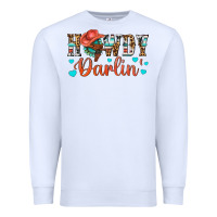 White Western Howdy Darlin Premium Sweatshirt - BundleAndBundleShop