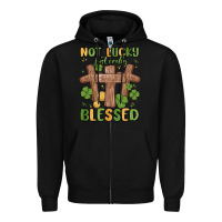 Black not lucky just really blessed malia Zipper Hoodie - MaliasSmallBusiness