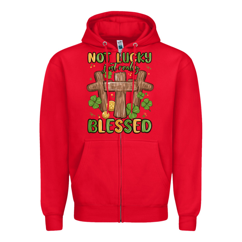 Not Lucky Just Really Blessed Malia Zipper Hoodie by MaliasSmallBusiness | Teevron