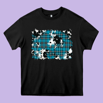 Heavy Core Tee winter plaid cowhide pattern background