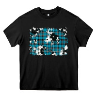 Black winter plaid cowhide pattern background Heavy Core Tee - RanaPortraitStore