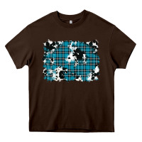 Chocolate Brown winter plaid cowhide pattern background Heavy Core Tee - RanaPortraitStore