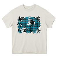 Cream winter plaid cowhide pattern background Heavy Core Tee - RanaPortraitStore